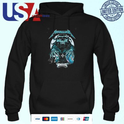 Skull Metallica Philadelphia Eagles 2024 Hoodie