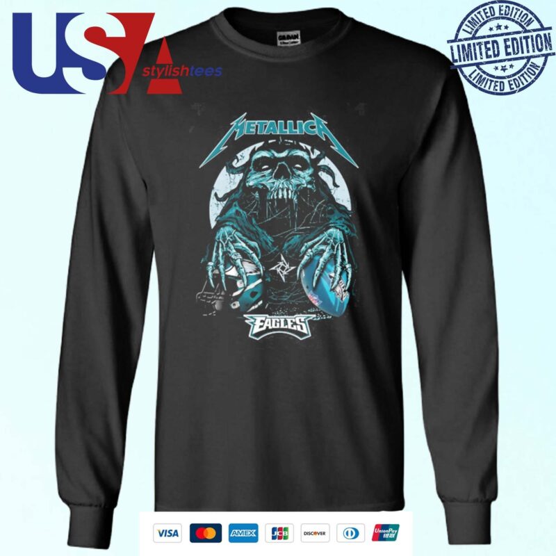 Skull Metallica Philadelphia Eagles 2024 Sweater