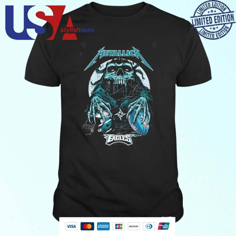 Skull Metallica Philadelphia Eagles 2024 T-shirt