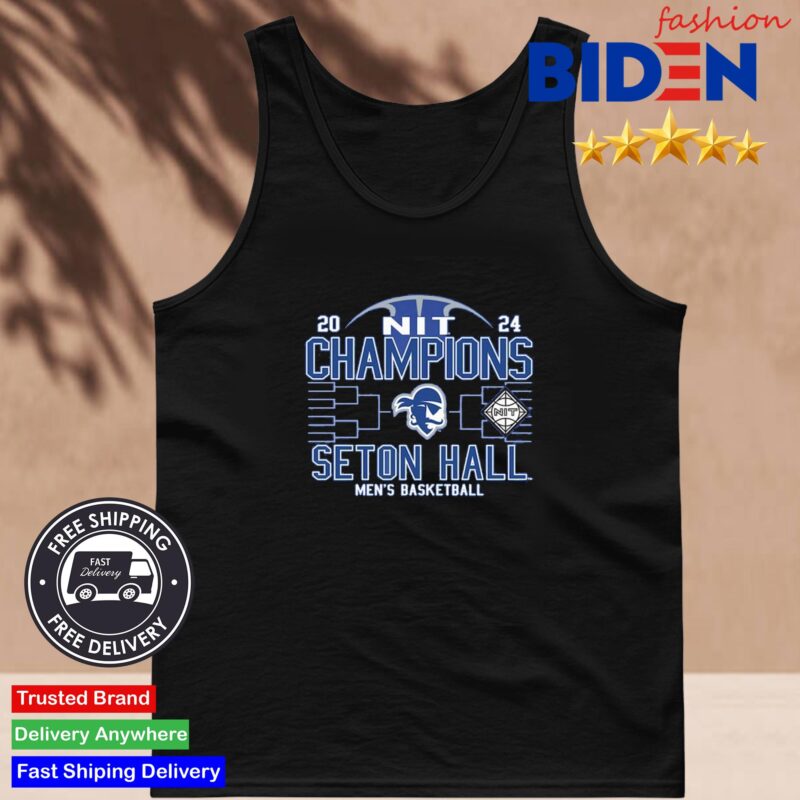 Seton Hall Pirates 2024 NCAA Men's Basketball NIT Champions Shirt Tank Top Den