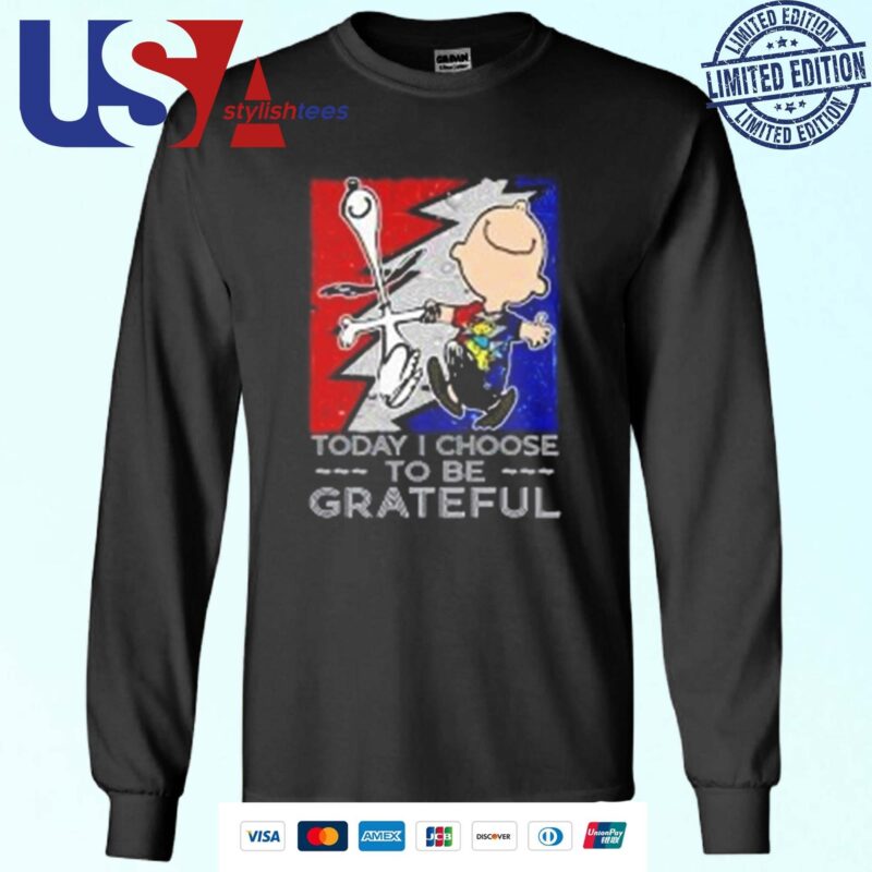 Snoopy Charlie Brown Today I Choose To Be Grateful Sweater