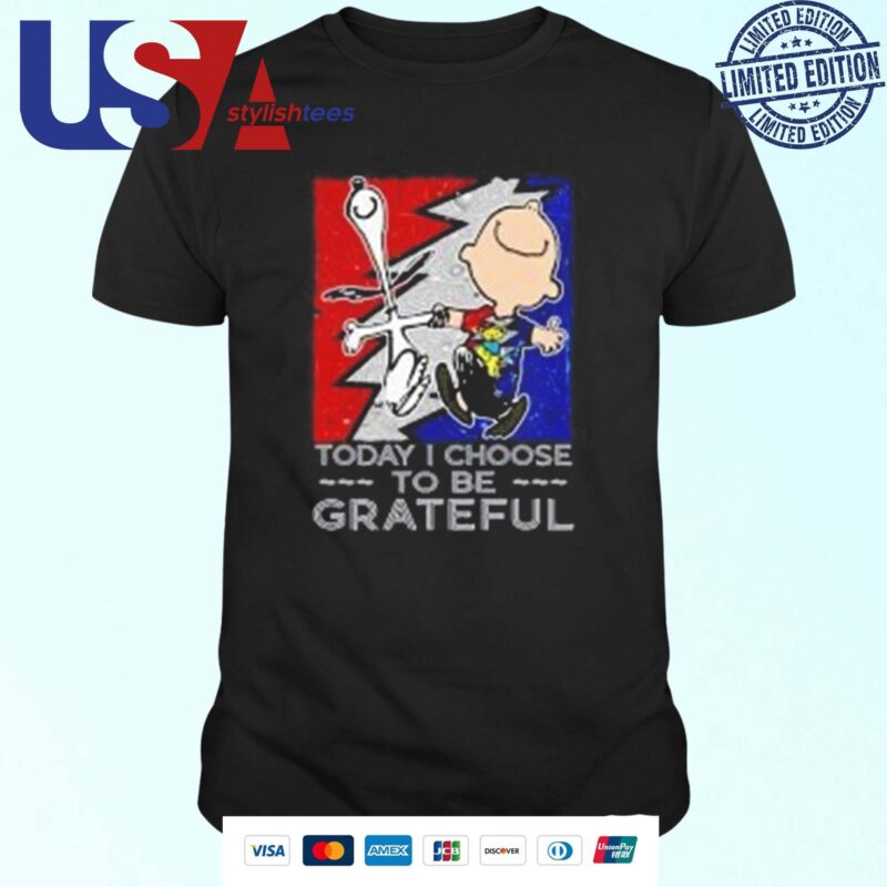 Snoopy Charlie Brown Today I Choose To Be Grateful T-shirt