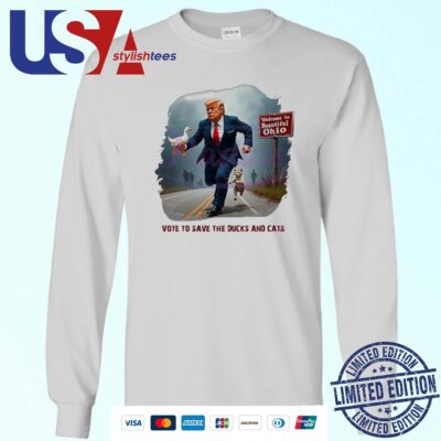 Trump Vote To Save The Ducks And Cats Welcome To Beautiful Ohio 2024 Sweater