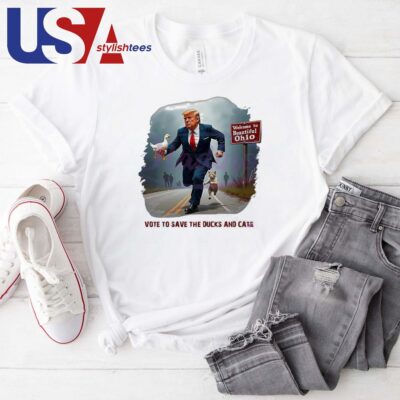 Trump Vote To Save The Ducks And Cats Welcome To Beautiful Ohio 2024 T-shirt