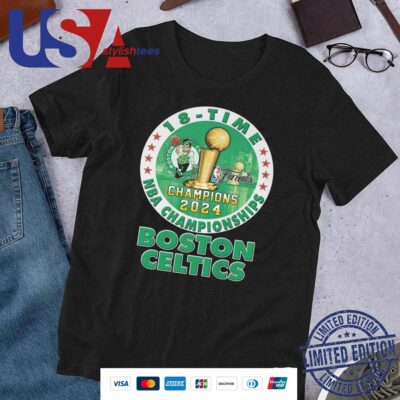 Official Boston Celtics 2024 NBA Championship Champions 18-Time Logo Shirt