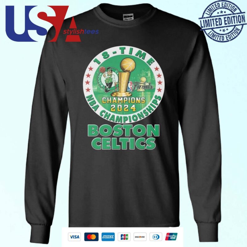 Official Boston Celtics 2024 NBA Championship Champions 18-Time Logo Sweater
