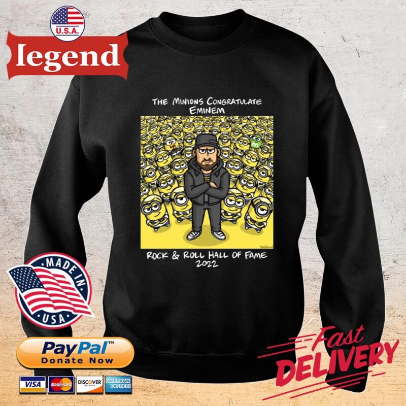 The minions congratulate eminem rock and roll hall of fame 2022 sweater den