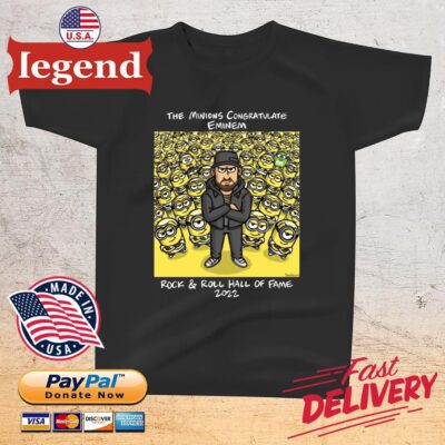 The minions congratulate eminem rock and roll hall of fame 2022 t-shirt den