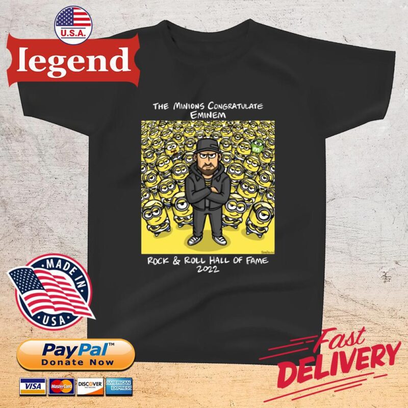The minions congratulate eminem rock and roll hall of fame 2022 t-shirt den
