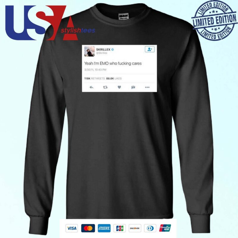 Skrillex Yeah I'm Emo Who Fucking Cares Sweater