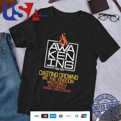The Awakening Tour 2024 Casting Crowns We The Kingdom Mac Powell Katy Nichole Terrain David Leonard Shirt