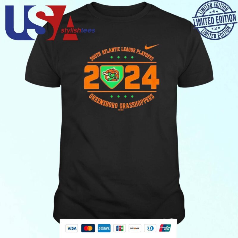 South Atlantic League Playoffs 2024 Greensboro Grasshoppers MILB T-shirt