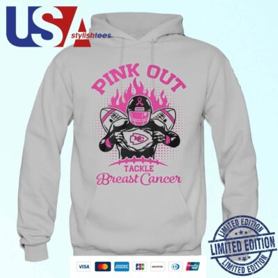 Kansas City Chiefs Football Pink Out Tackle Breast Cancer Hoodie