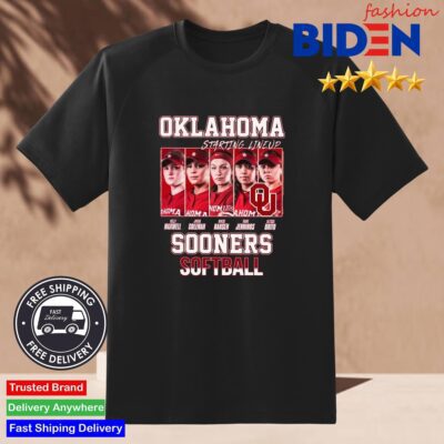 Oklahoma Sooners Softball Starting Lineup 2024 Shirt