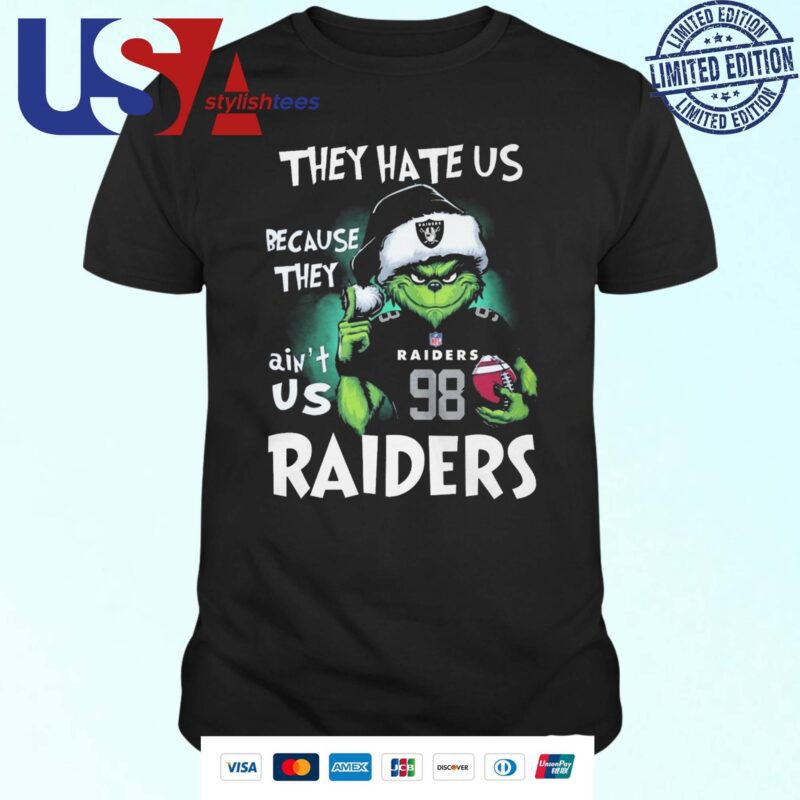 The Grinch They Hate Us Because Ain't Us Las Vegas Raiders 2024 T-shirt