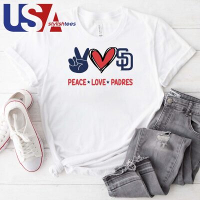 Peace Love San Diego Padres MLB 2024 T-shirt