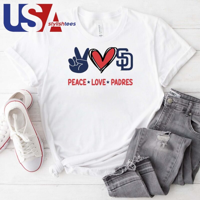 Peace Love San Diego Padres MLB 2024 T-shirt