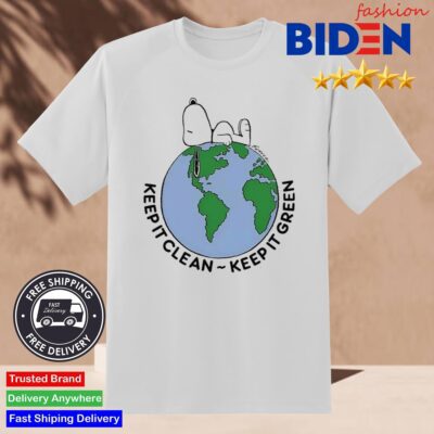 Snoopy Keep It Clean Keep It Green Earth Day Shirt