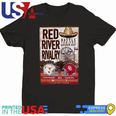 Texas Orange Texas Longhorns 2024 Red River Rivalry Battle For The Golden Hat Shirt