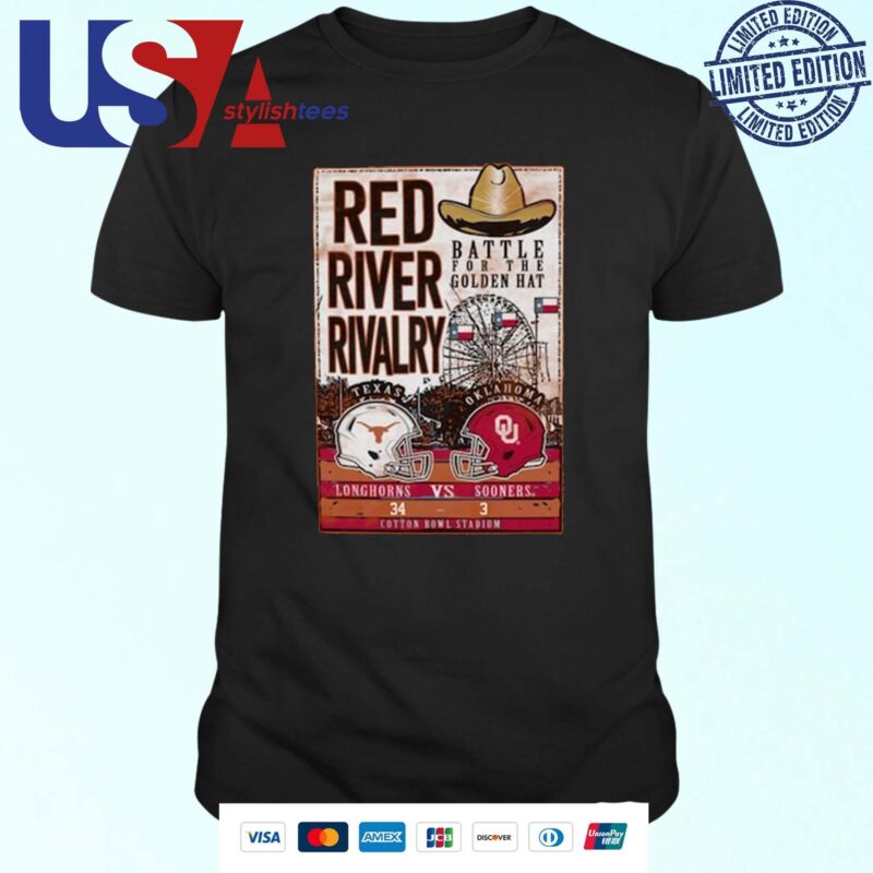 Texas Orange Texas Longhorns 2024 Red River Rivalry Battle For The Golden Hat T-shirt