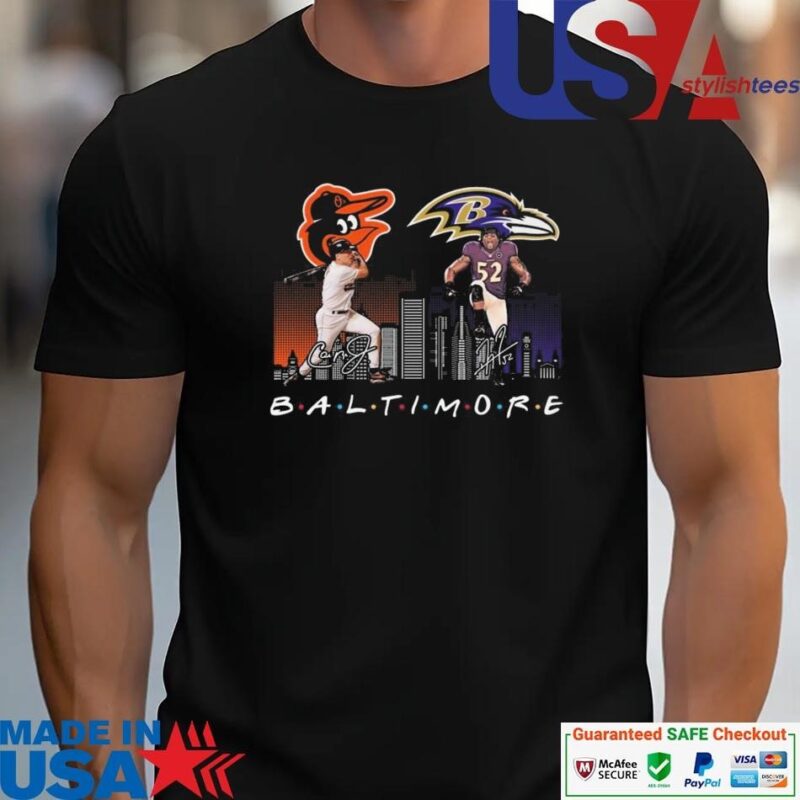 Official Baltimore Orioles Baseball Baltimore Ravens Football The Friends Signatures unisex