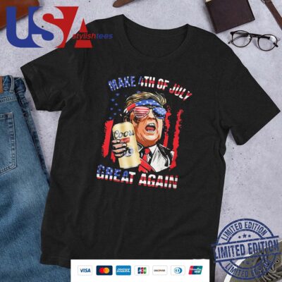 Trump Coors Banquet Make 4th Of July Great Again American Flag Shirt