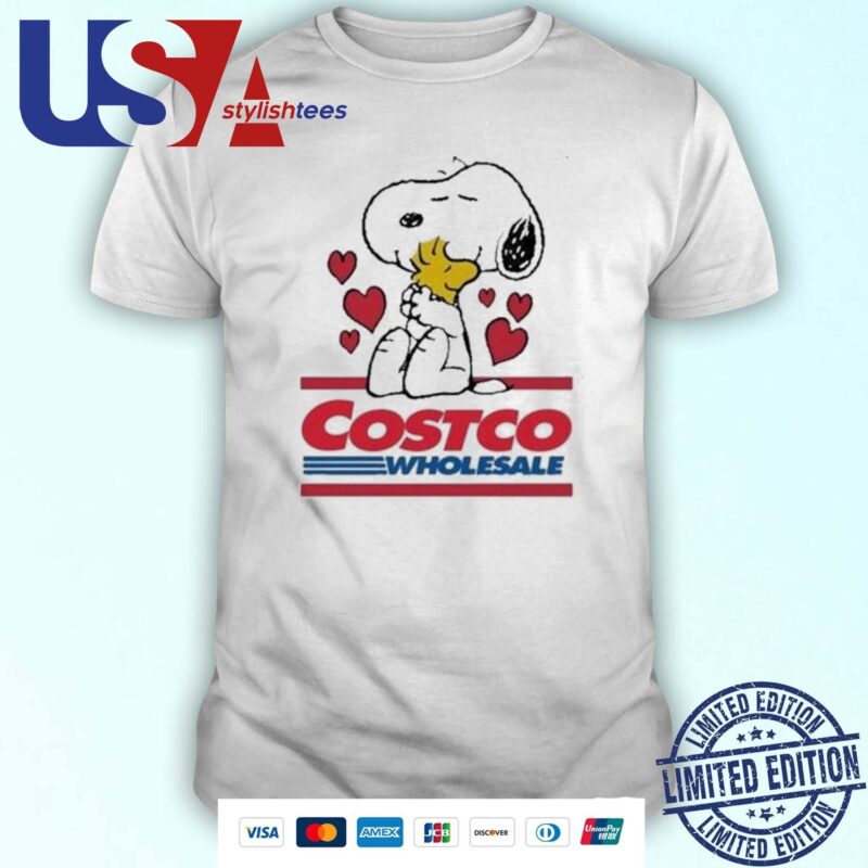 Snoopy And Woodstock Loves Costco Wholesale Logo Shirt