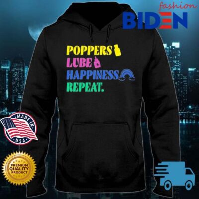 Poppers Lube Happiness Repeat Bidenfashion hoodie den