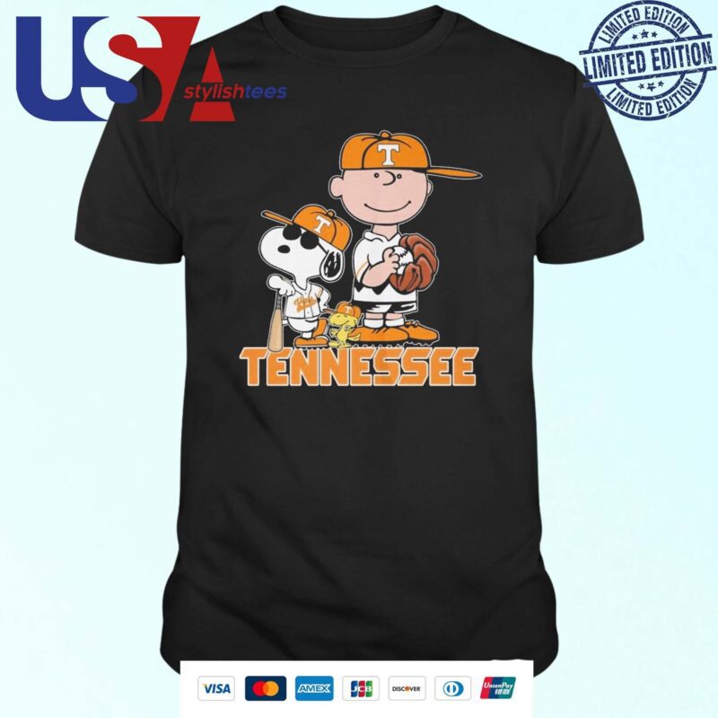 Snoopy Peanuts Tennessee Volunteers Baseball T-shirt
