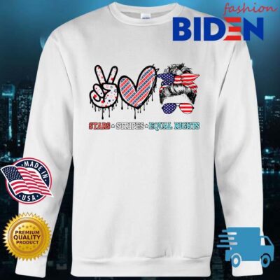 Stars Stripes And Equal Rights Reproductive Rights Patriotic T-Shirt Bidenfashion sweater trang