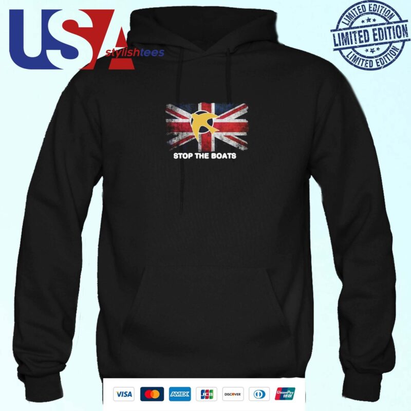 Stop The Boats Uk Flag Hoodie