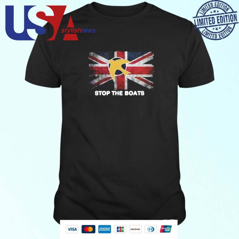 Stop The Boats Uk Flag T-shirt