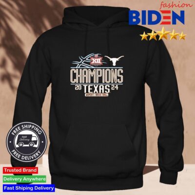Texas Longhorns 2024 Big 12 Women's Basketball Conference Tournament Champions Hoodie Den