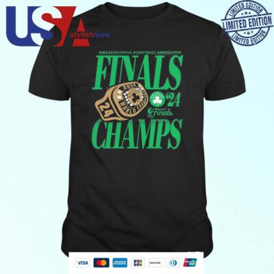 Original Boston Celtics 2024 NBA Finals Champions Ring World Champions T-shirt