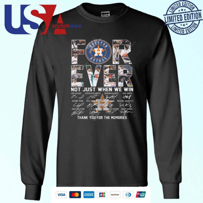 Houston Astros Forever Not Just When We Win Thank You For The Memories Signatures Sweater