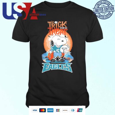 Trick Treat Snoopy Teams Philadelphia Eagles Halloween T-shirt