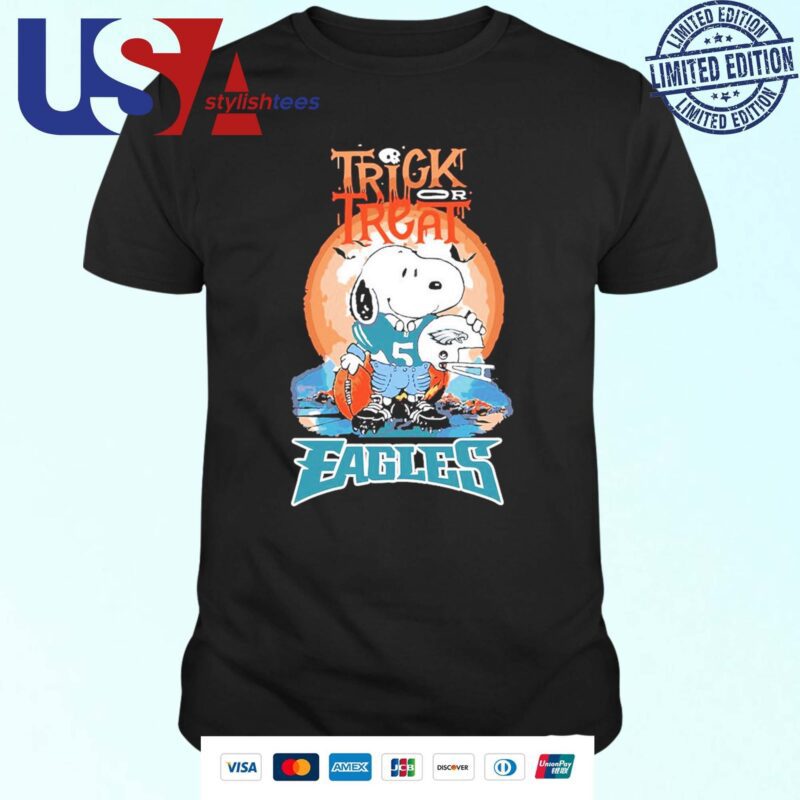 Trick Treat Snoopy Teams Philadelphia Eagles Halloween T-shirt
