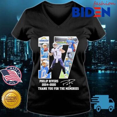 Philip Rivers 17 Los Angeles Chargers 2004-2020 thank you for the memories signature Bidenfashion ladies den