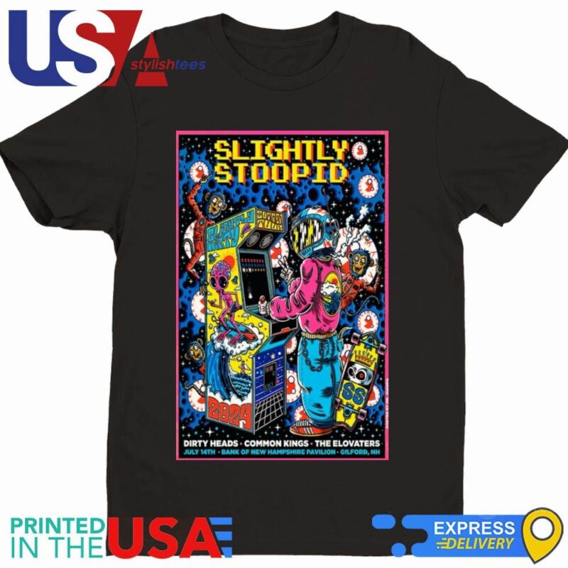 Official Slightly Stoopid Bank Of New Hampshire Pavilion in Gilford NH Jul 14 2024 T-Shirt