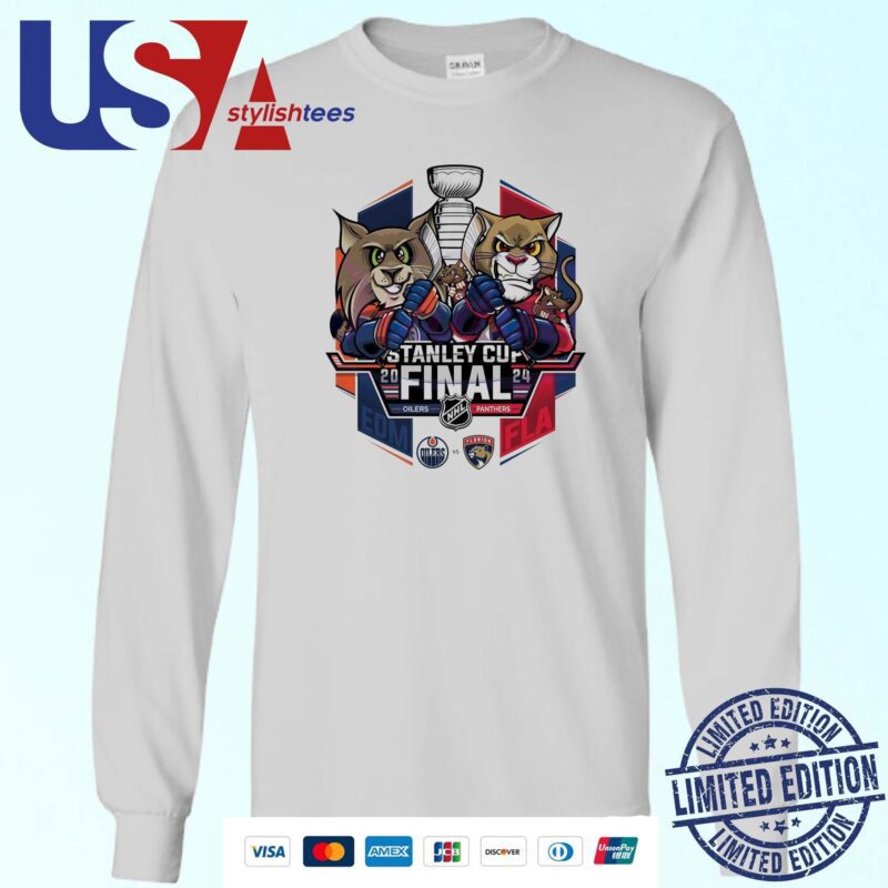 Official Stanley Cup Final Oilers vs Panthers 2024 Hockey Mascot Sweater
