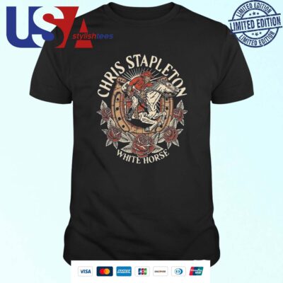 Chris Stapleton White Horse Rose T-shirt
