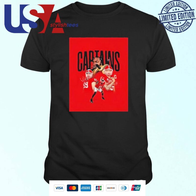 Uga Football Captains For Georgia Vs Clemson T-shirt