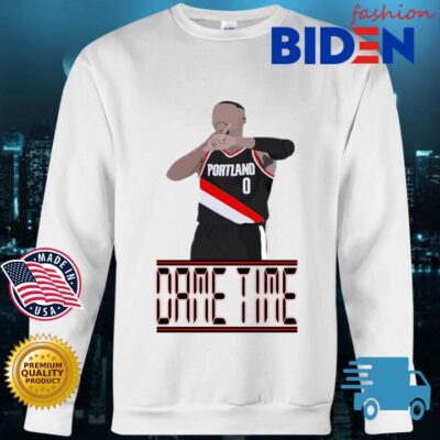 Portland Trail Blazers Damian Lillard Dame Time Shirt Bidenfashion sweater trang