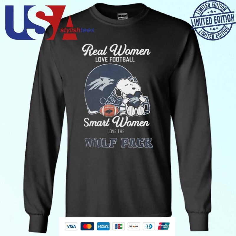 Real Women Love Football Smart Women Love The Nevada Wolf Pack Helmet X Snoopy Sweater