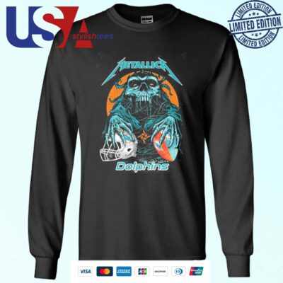 Skull Metallica Miami Dolphins 2024 Sweater