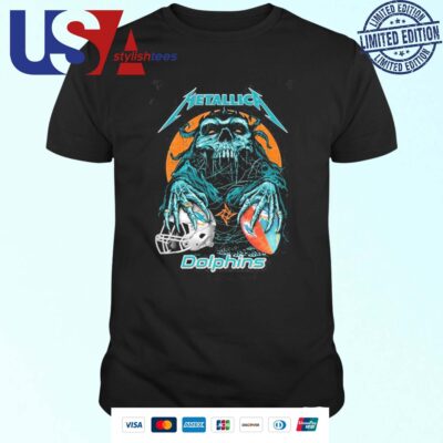 Skull Metallica Miami Dolphins 2024 T-shirt