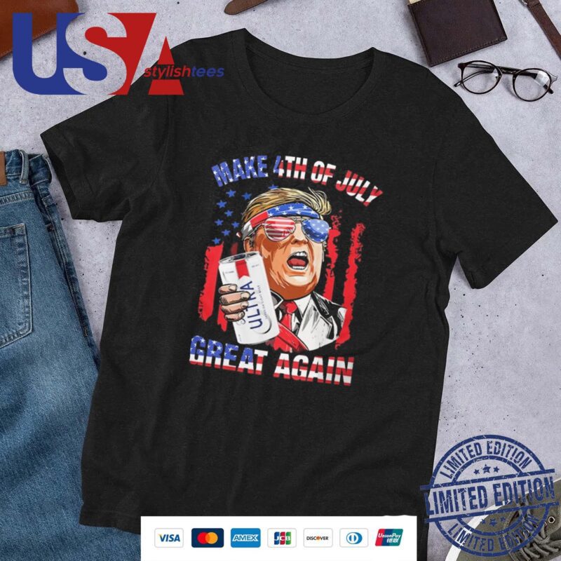 Trump Michelob Ultra Make 4th Of July Great Again American Flag Shirt