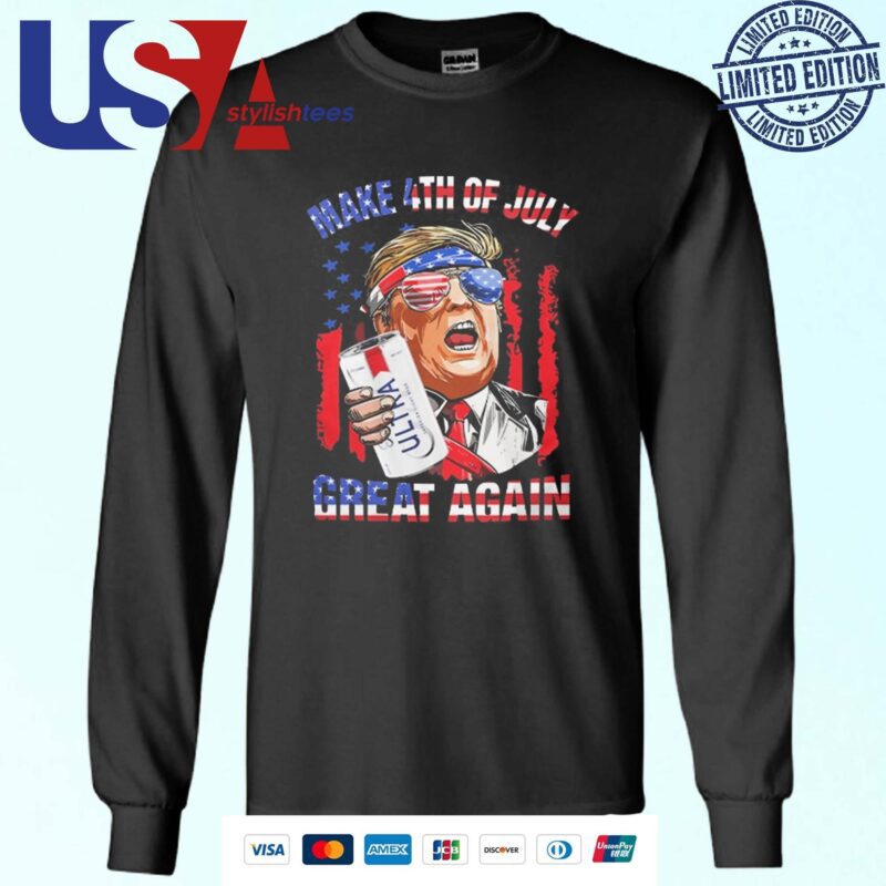 Trump Michelob Ultra Make 4th Of July Great Again American Flag Sweater
