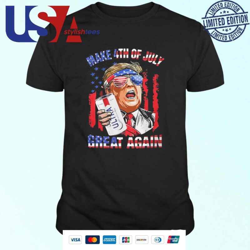Trump Michelob Ultra Make 4th Of July Great Again American Flag T-shirt