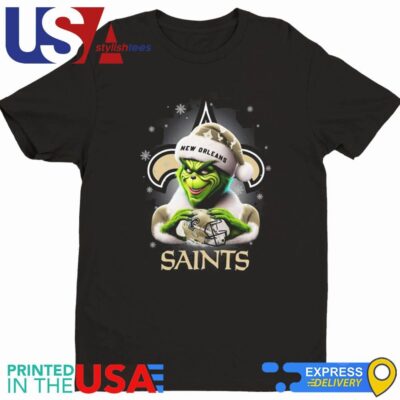 The Santa Grinch Love New Orleans Saints NFL Merry Christmas 2024 Shirt